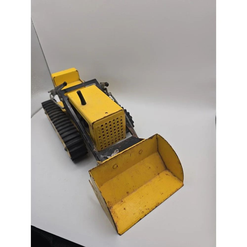 Vintage TONKA Pressed Steel Yellow Front End Loader Tractor / Bulldozer